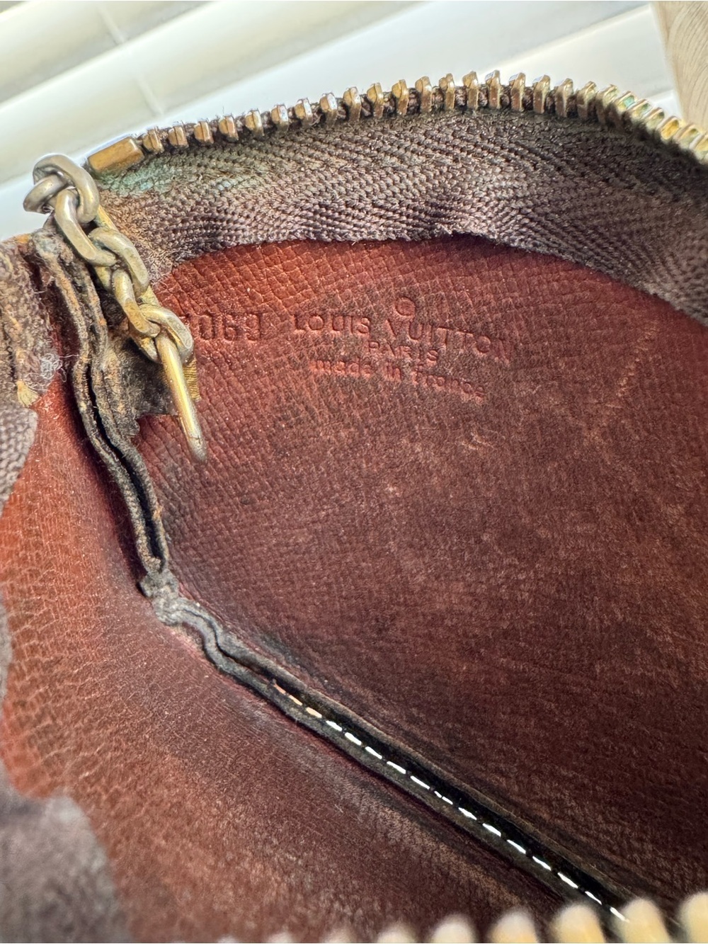 Authentic Louis Vuitton Brown Monogram Key/Coin Pouch - Picture 7 of 8